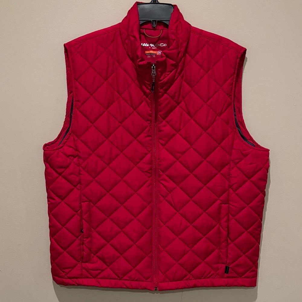 Hawke & co Quilted Red Men's Sleeveless Vest